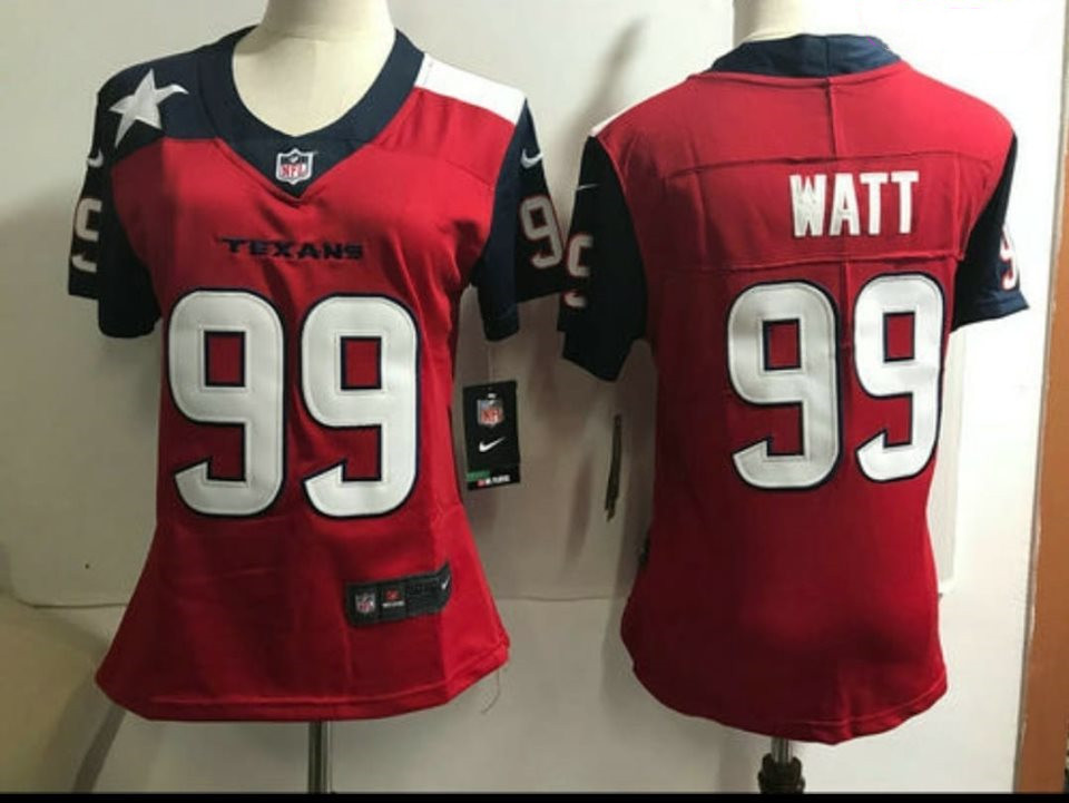 Women's Houston Texans #99 J.J. Watt Red Special Edition Stitched NFL Jersey(Run Small)
